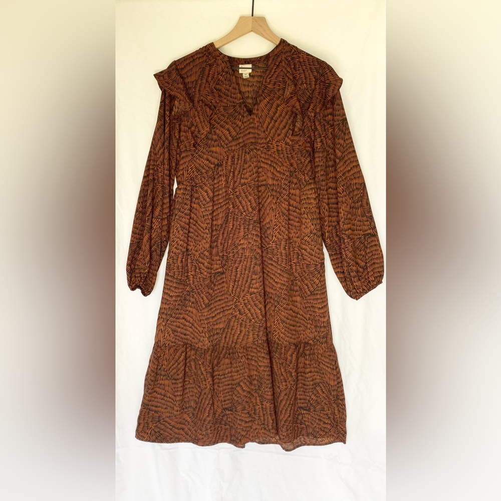 Target long sleeve print midi dress